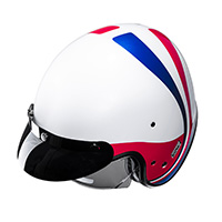 Casque HJC V31 Emgo blanc bleu rouge - 2