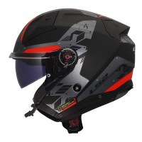 Casque LS2 OF603 Infinity 2 Nightline rouge mat - img 2
