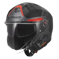 Casque LS2 OF603 Infinity 2 Nightline rouge mat