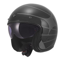 Casco LS2 OF601 Bob 2 Cosmic nero grigio