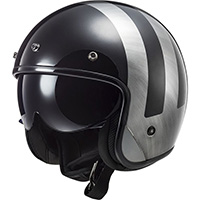 Casco Ls2 Of601 Bob 2 Lines Nero Jeans