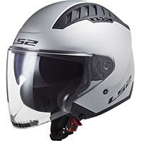 Casco Ls2 Of600 Copter 2 Solid Argento Opaco