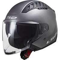 Casco Ls2 Of600 Copter 2 Solid Titanio Opaco