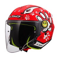 Casco Bimbo Ls2 Of622 Funny 2 Paws Rosso
