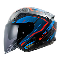 Casco Ls2 Of603 Infinity 2 Carbon Urus Blu - img 2