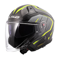 Casco Ls2 Of603 Infinity 2 Carbon Urus Giallo