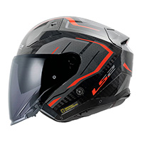 Casco Ls2 Of603 Infinity 2 Carbon Urus Rosso - img 2