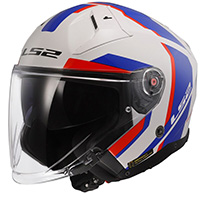 Casco LS2 OF603 Infinity 2 Focus blu bianco rosso