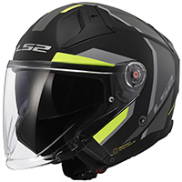 Ls2 Of603 Infinity 2 Focus Helmet Black Matt Yellow