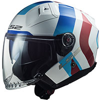 Casco Ls2 Of603 Infinity 2 Special Bianco Blu Rosso