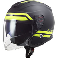 Casco Ls2 Infinity OF521 Hyper titanio giallo