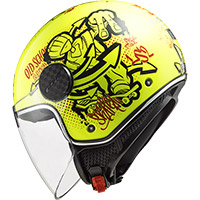 Casco Ls2 Sphere Lux Of558 Skater Hv Giallo - img 2
