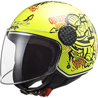 Casque Ls2 Sphere Lux Of558 Skater Hv Jaune