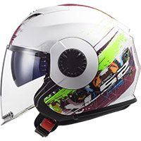 LS2 VersoOF570スプリングヘルメットホワイトピンク - 4