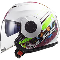 Casco LS2 Verso OF570 Spring blanco rosa - 4