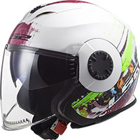 LS2 VersoOF570スプリングヘルメットホワイトピンク