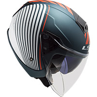 Casco Ls2 Of573 Twister 2 Luna azul opaco blanco