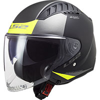 Casque LS2 OF600 Copter Urbane blanc rouge