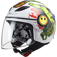 Ls2 Of602 Funny Kid Croco Helmet White Kid