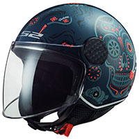 Ls2 Sphere Lux Of558 Maxca Helmet Cobalt Orange
