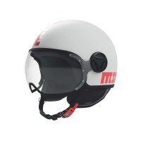 Casco MomoDesign FGTR Classic 2206 Mono blanco poppy mate