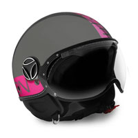 Momo Design Fgtr Classic Helmet Grey Fluo Pink