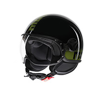 Casco Momodesign Fgtr Classic 2206 Stripes Giallo