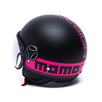 Momo Design Fgtr Classic Helmet Black Fuchsia Lady