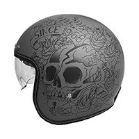 Mt Helmets Le Mans 2 SV S Skull Roses A2 opaco