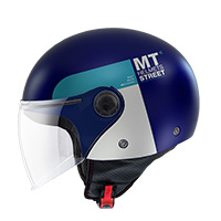 Mt Helmets Street S Inboard C5 Helmet Blue Matt