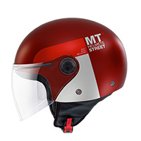 Casco Mt Helmets Street S Inboard C5 Rosso Opaco