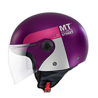 Mt Helmets Street S Inboard C8 Helmet Purple Matt