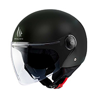 Casque Mt Helmets Street S Solid A1 Noir Brillant