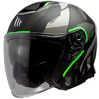 マウントヘルメットサンダー3 SvジェットボウA6ヘルメットグリーン