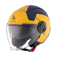 Casco Mt Helmets Viale Sv S Beta D3 Giallo Opaco