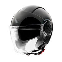 Casco Mt Helmets Viale Sv S Solid A1 Nero Lucido