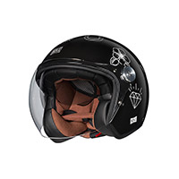Nexx X.G30 タトゥー ヘルメット ブラック ホワイト - 2