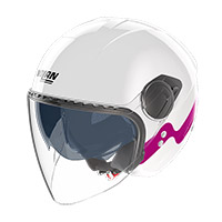 Nolan N20.2 Visor Zefiro Helmet White Fuchsia