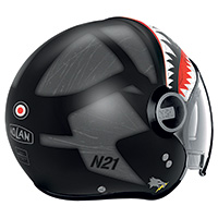 Nolan N21 Visor Skydweller gris negro opaco