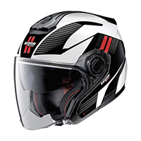 Casque Nolan N40.5 06 Crosswalk N-com Blanc Rouge