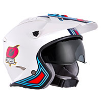 Casque O'neal Volt Mn1 Blanc Rouge Bleu