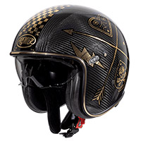 Premier Vintage Carbon NX Gold Chrome 22.06 Helm