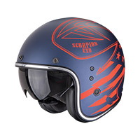 Scorpion Belfast Evo Dawg Helmet Blue Red Matt