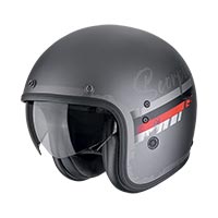 Casco Scorpion Belfast Evo Adonis Argento Rosso Opaco