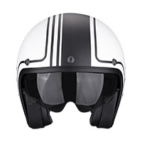 Scorpion Belfast Evo Retrol Helmet White Silver