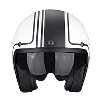 Casque Scorpion Belfast Evo Retrol Blanc Argent