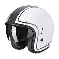 Casque Scorpion Belfast Evo Retrol Blanc Argent
