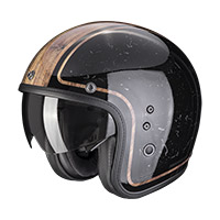 Casque Scorpion Belfast Evo Retrol Noir Marron