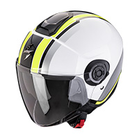 Casco Scorpion Exo City 2 Vel blanco amarillo