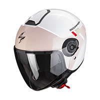 Casco Scorpion Exo City 2 Mall blanco rosado verde